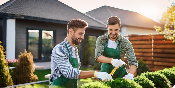 SGM-Team verwendet nachhaltige Pflegeprodukte, um umweltfreundliche Gartenpflege für gesunde Pflanzen zu gewährleisten.